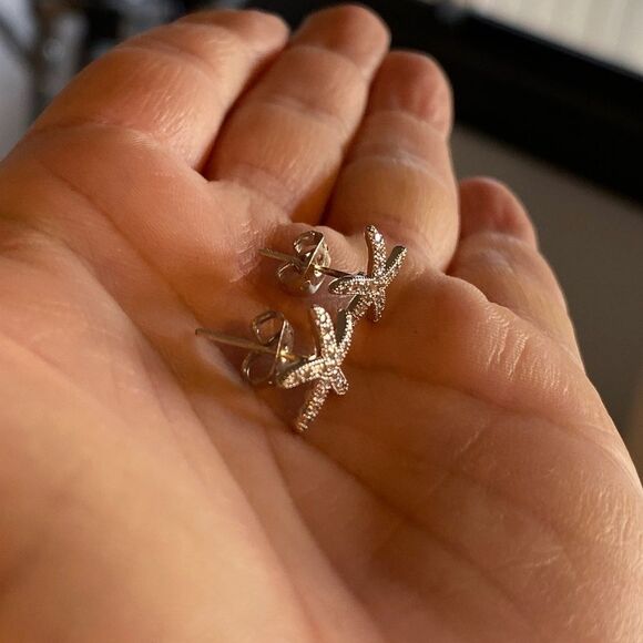 The Starfish  925 silver stud earrings - Picture 10 of 12
